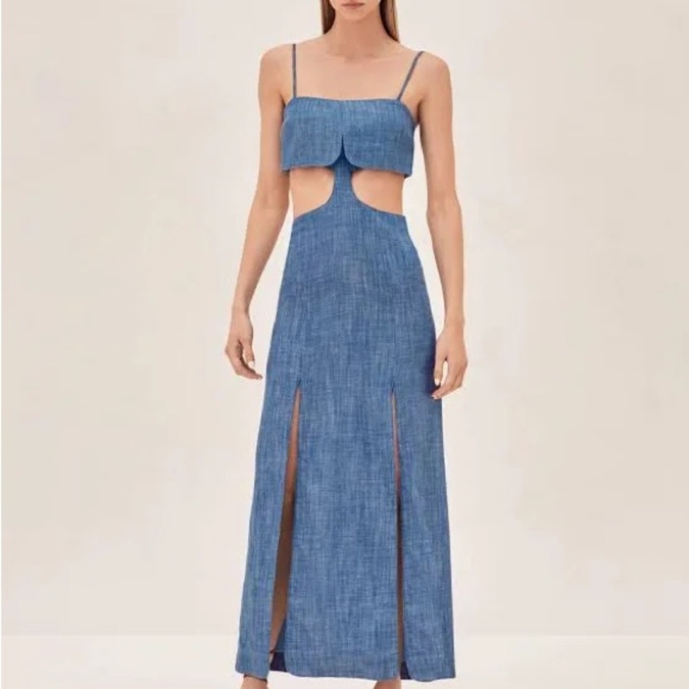 ALEXIS Sondra Linen Dress in Rose Quartz